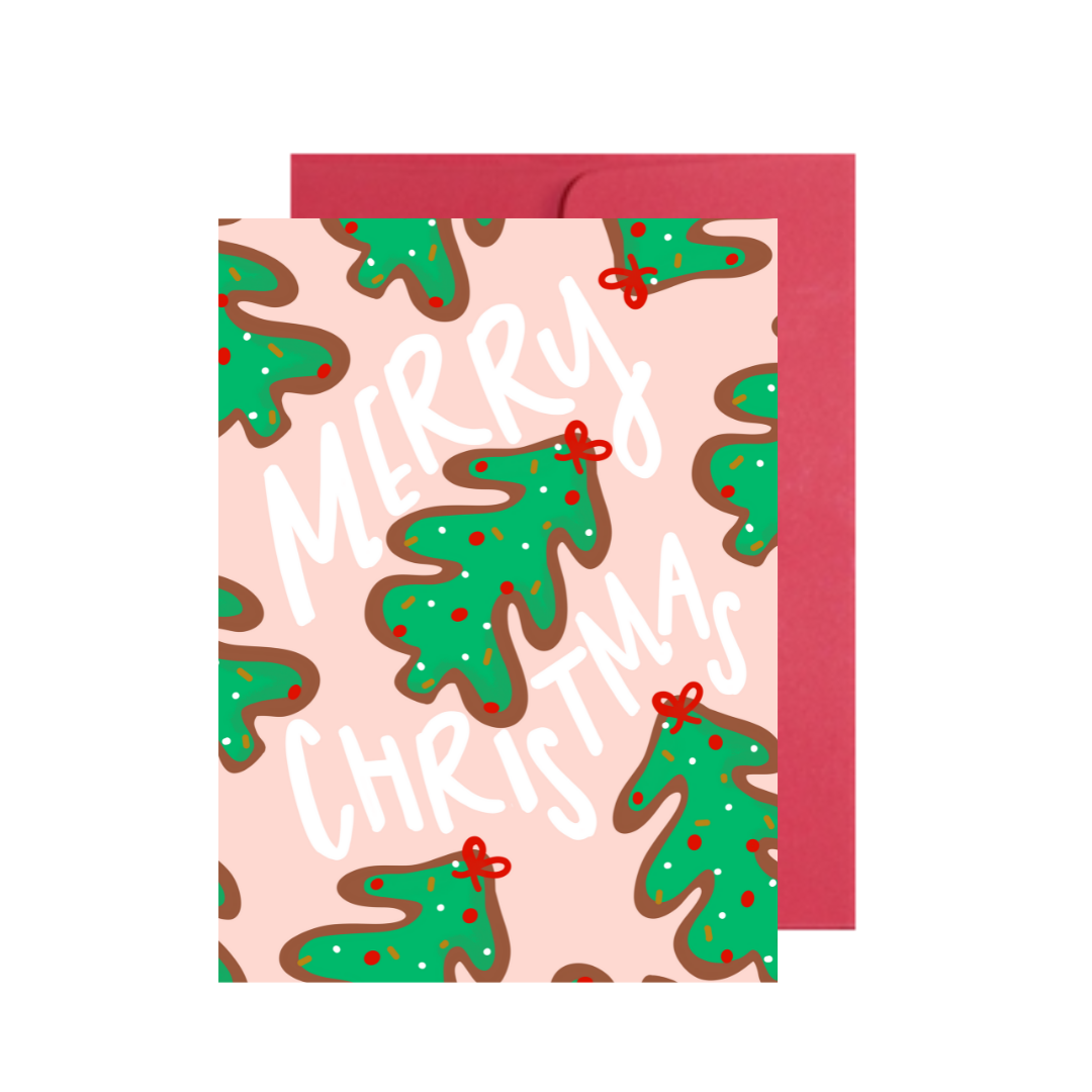 Merry Christmas Tree Cookies