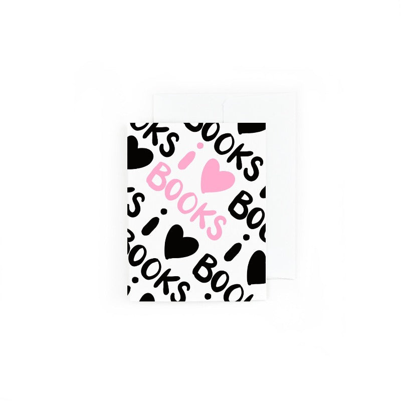 I Heart Books Greeting Card