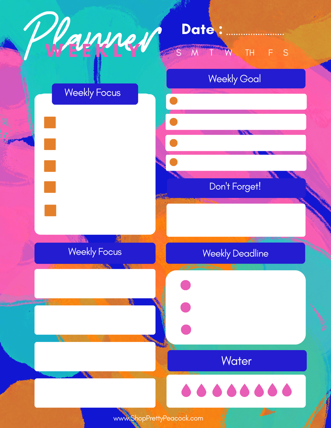 FREEBIE ALERT! Free Weekly Planner Page
