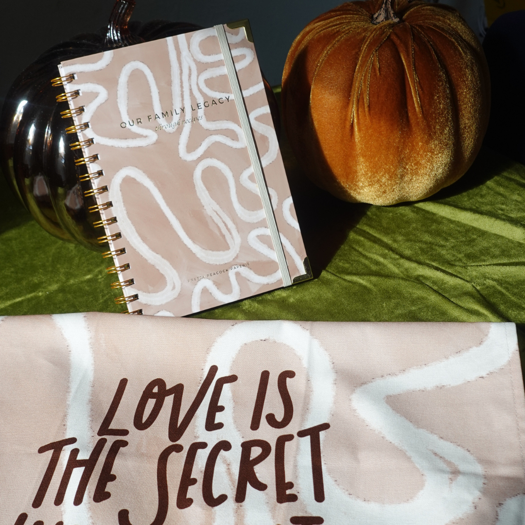 Love Is The Secret Ingredient Tea Towel - Nude Colorway