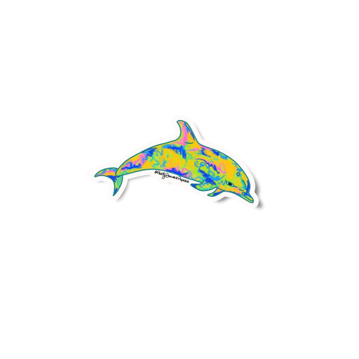 Dolphin Abstract Vinyl Sticker