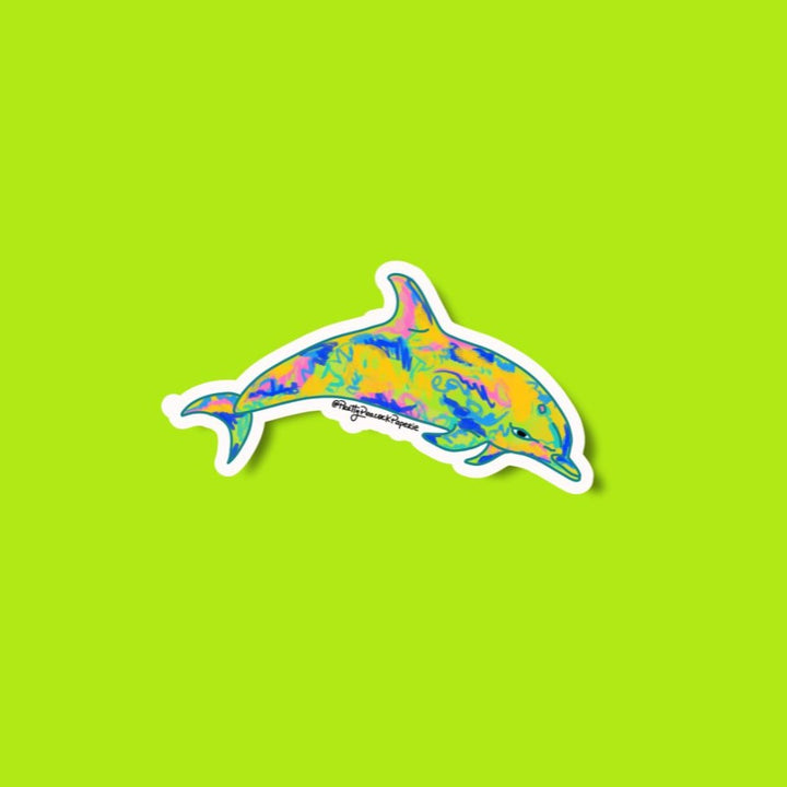 Dolphin Abstract Vinyl Sticker