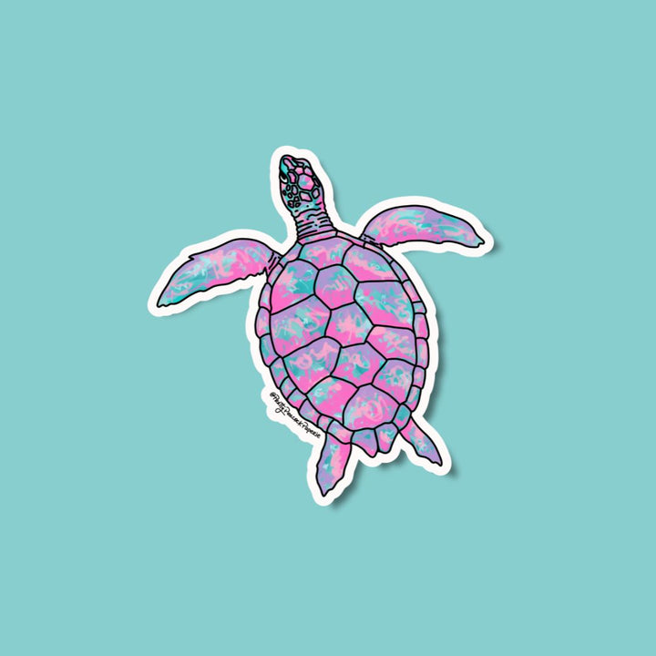 Sea Turtle Abstract Vinyl Sticker