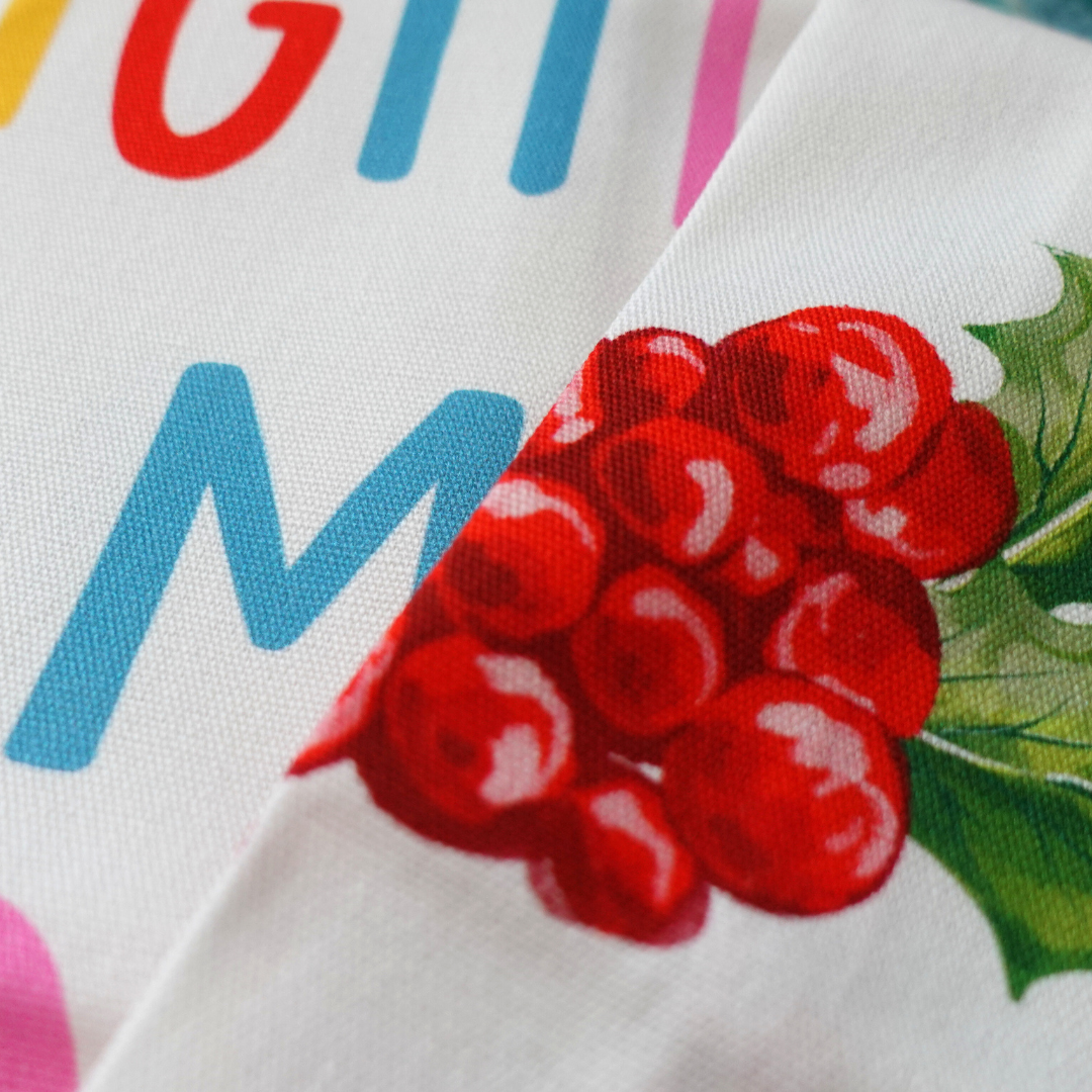 Merry and Bright Colorful Tea Towel