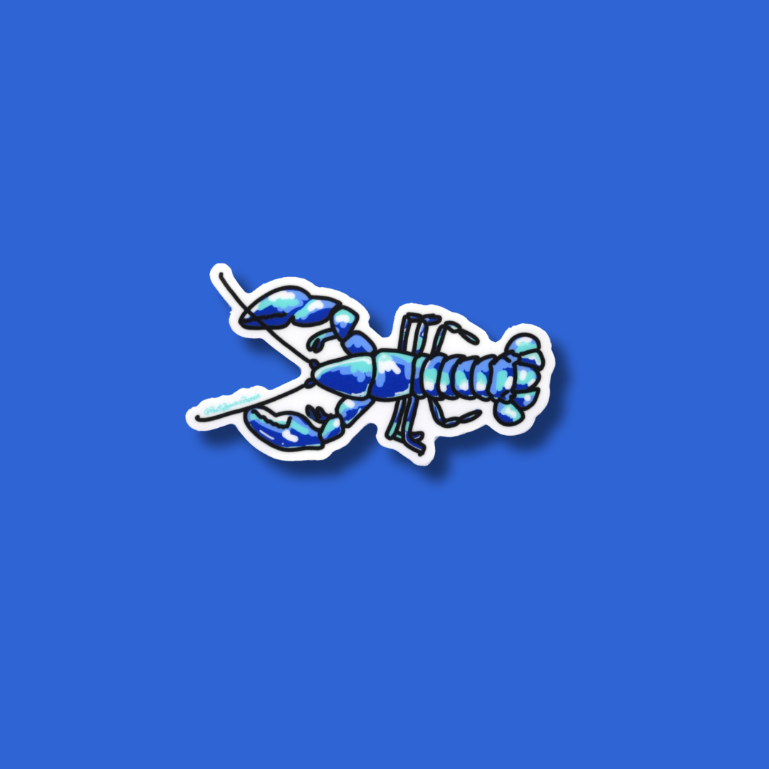 Blue Lobster Vinyl Sticker