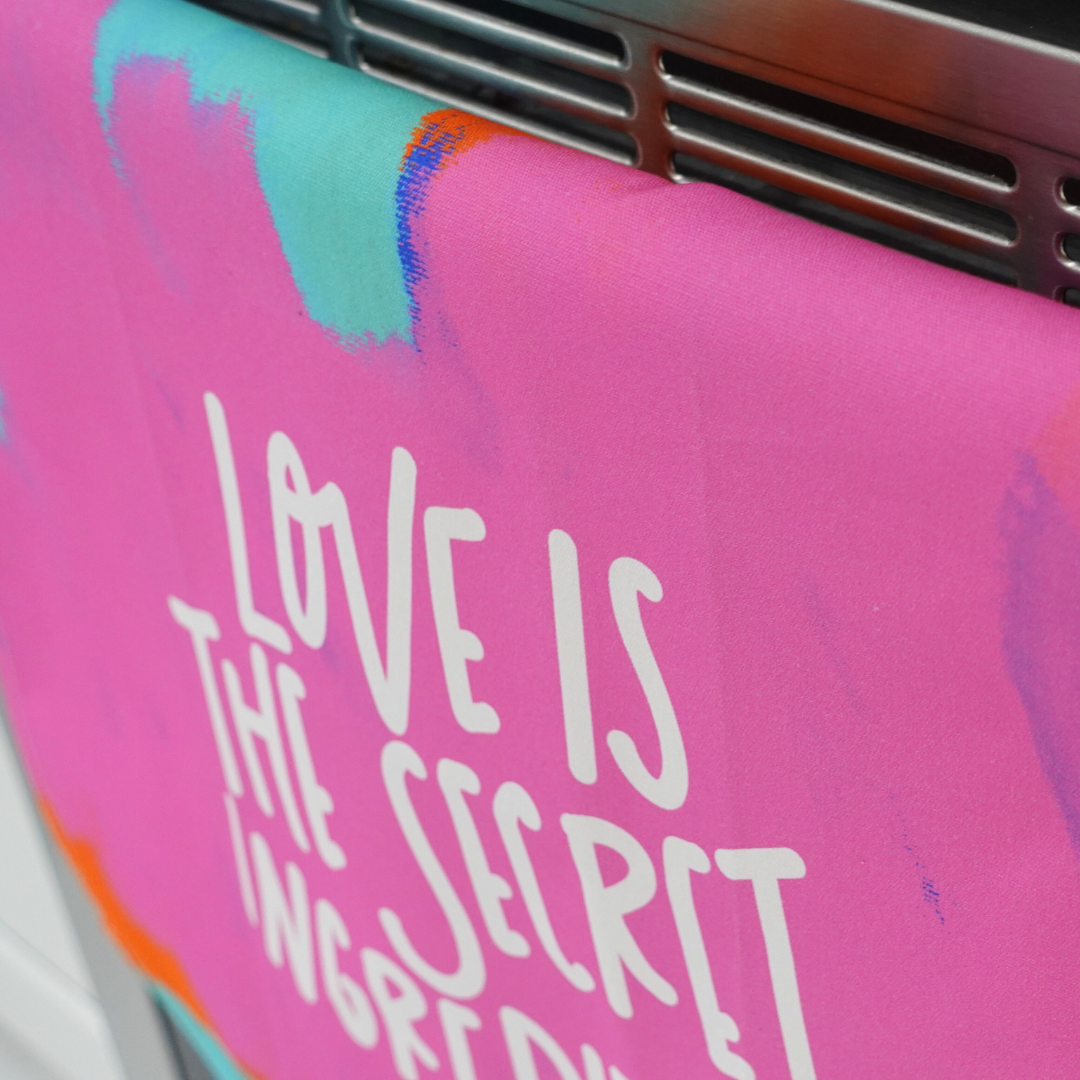 Love Is The Secret Ingredient Tea Towel - Vibrant