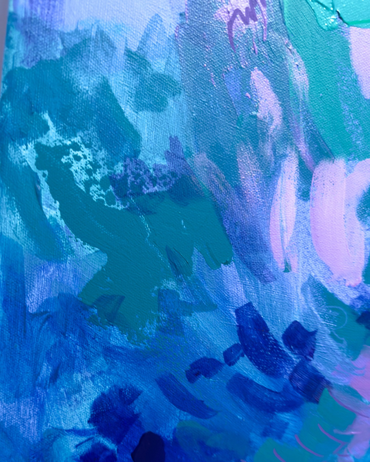 30x40 Blue Abstract Original Artwork