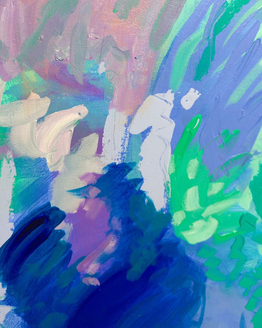 30x40 Blue Abstract Original Artwork