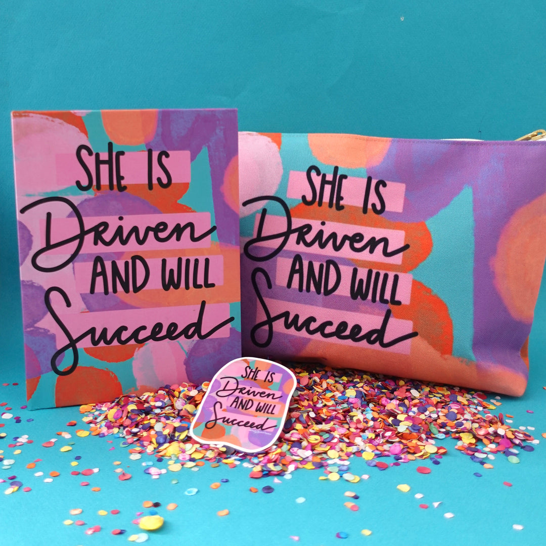 She Is Driven And Will Succeed Sticker