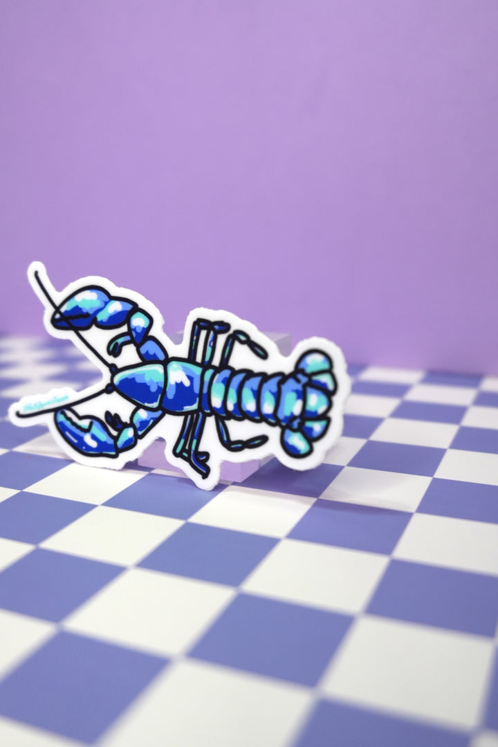 Blue Lobster Vinyl Sticker