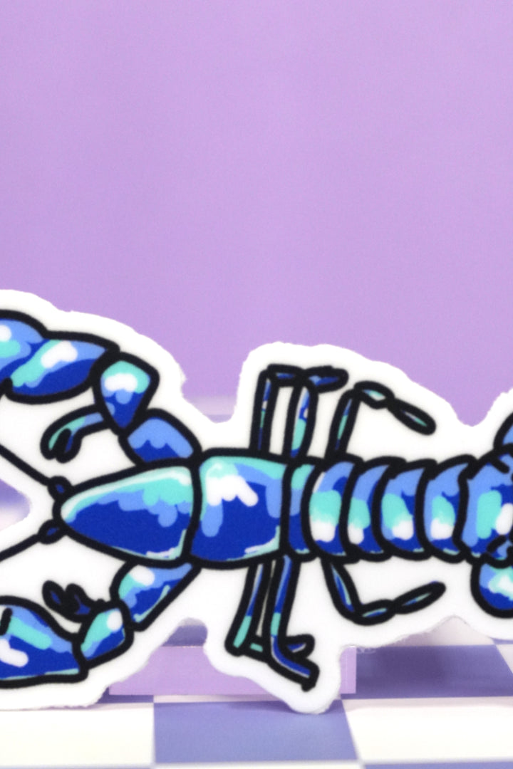 Blue Lobster Vinyl Sticker