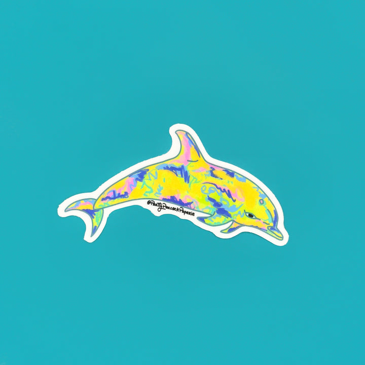 Dolphin Abstract Vinyl Sticker