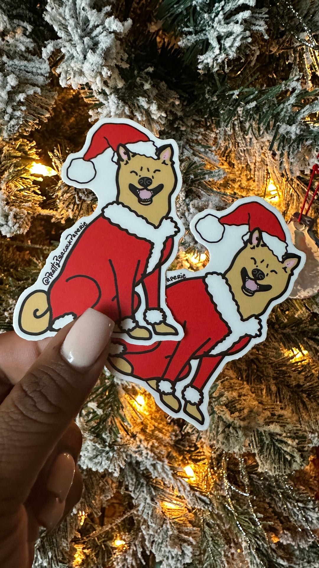 Santa Paws Vinyl Sticker