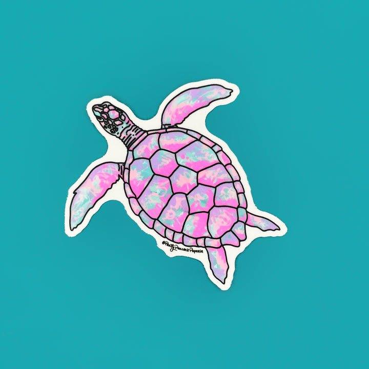 Sea Turtle Abstract Vinyl Sticker