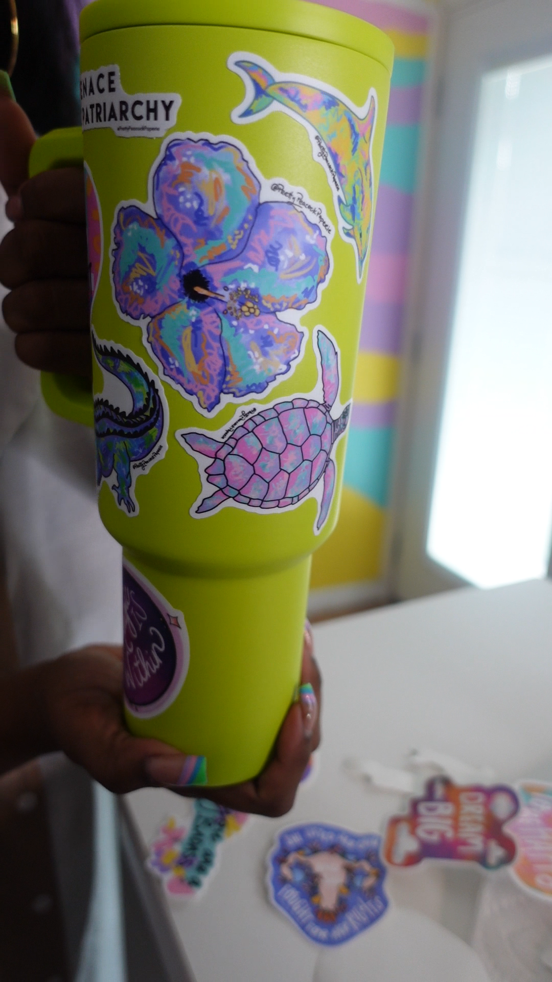 Tropical Hibiscus Vinyl Sticker