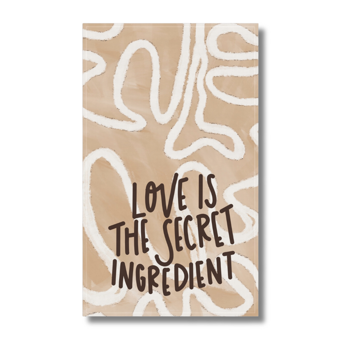 Love Is The Secret Ingredient Tea Towel - Nude Colorway