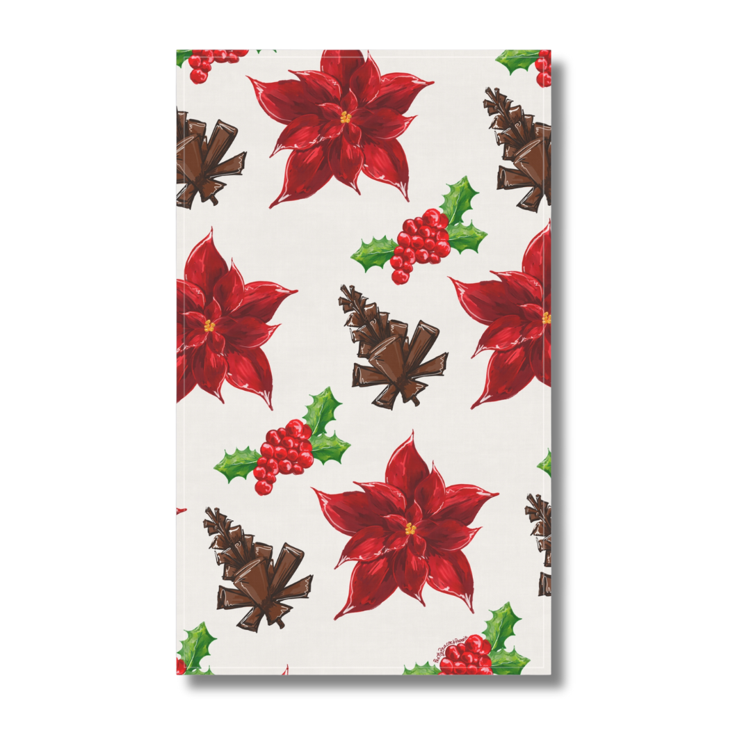 Holiday Florals Tea Towel