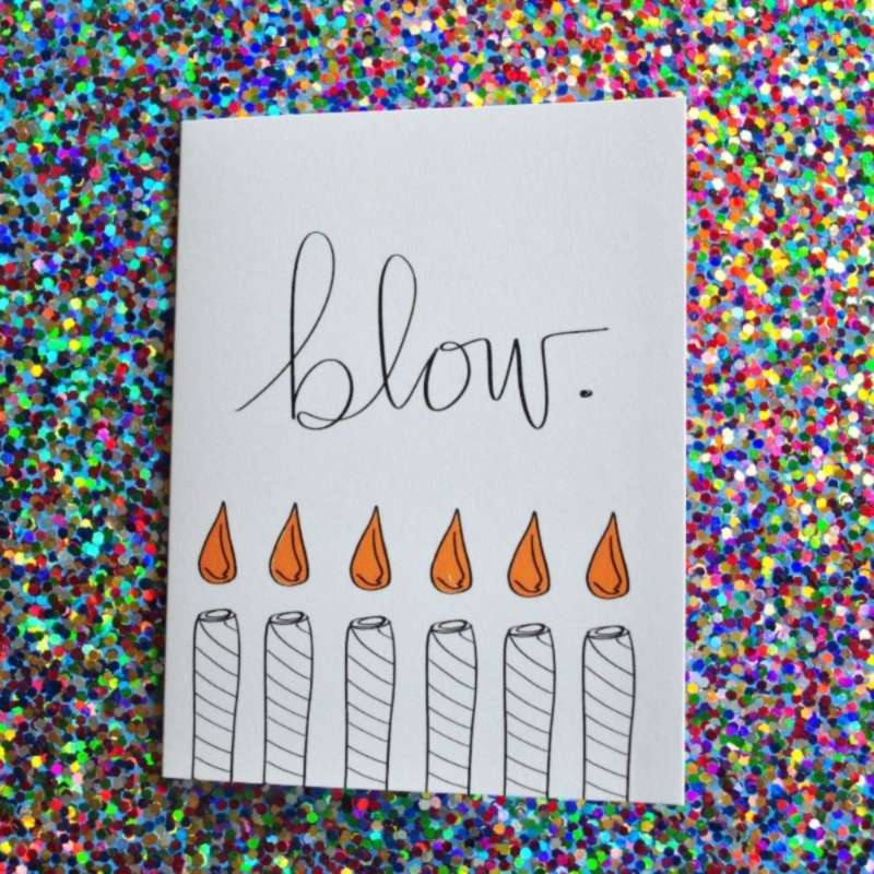 Blow Candles Happy Birthday Card