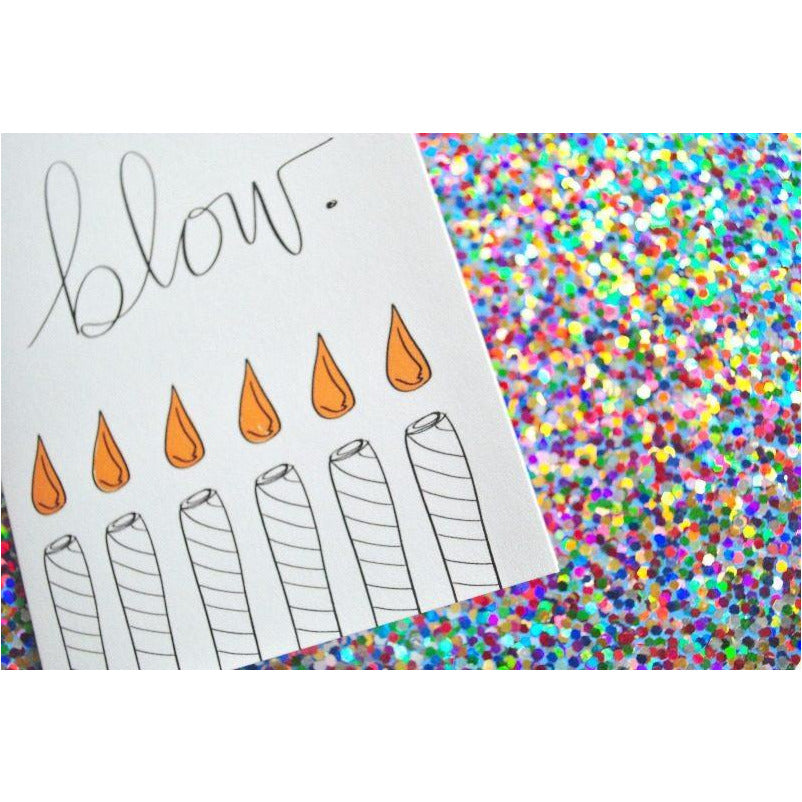 Blow Candles Happy Birthday Card