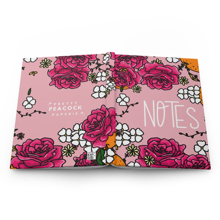 Blush Floral Notes Hardcover Journal Matte