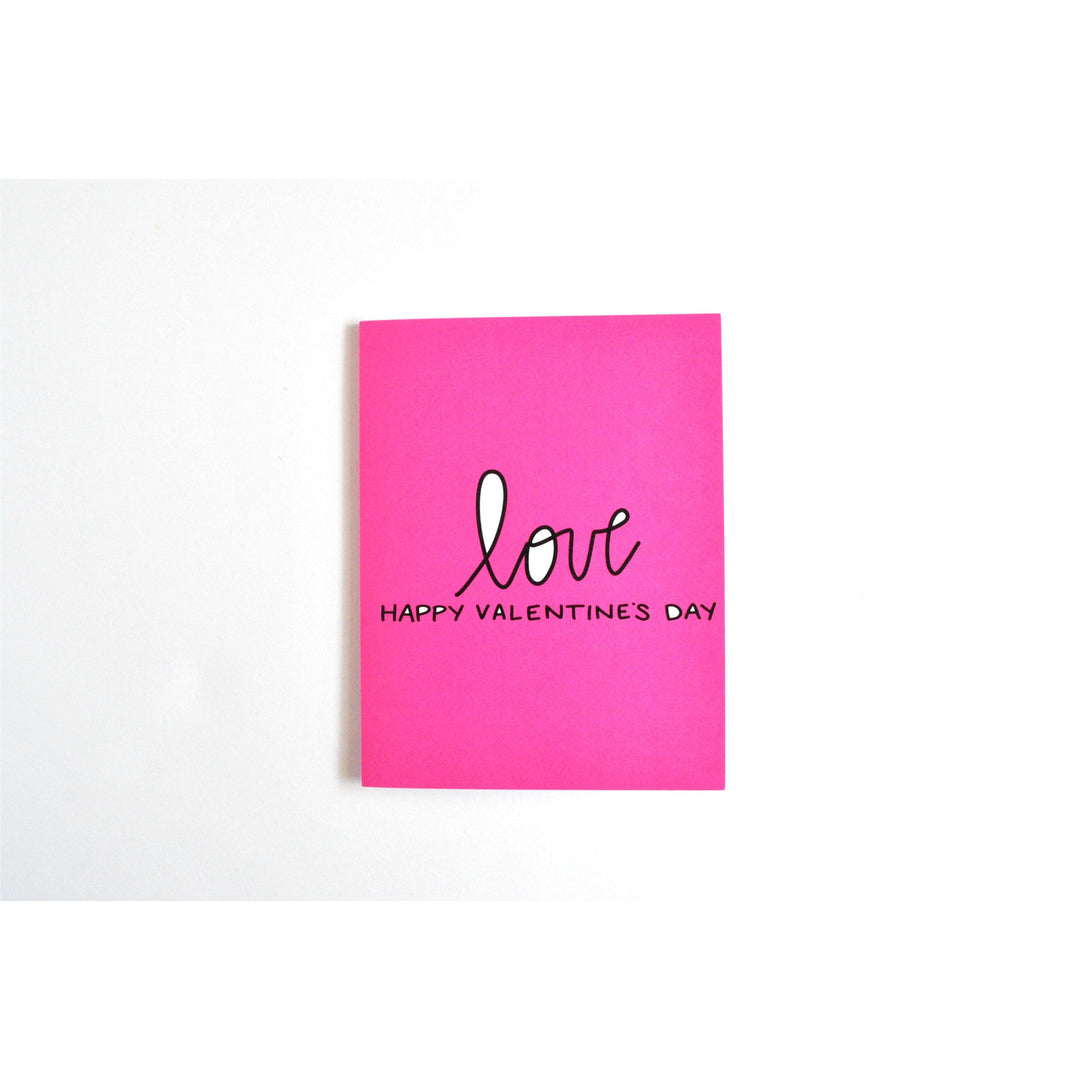 Pink Love Valentine's Day Greeting Card