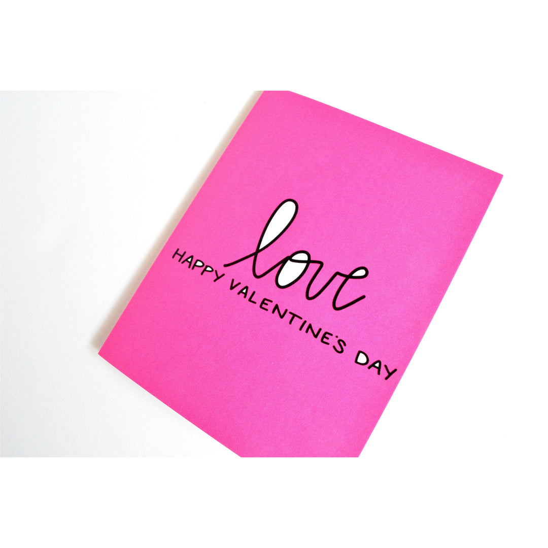 Pink Love Valentine's Day Greeting Card