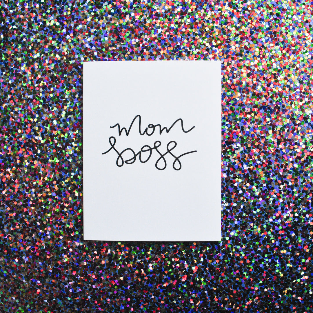 Mom Boss Greeting Card