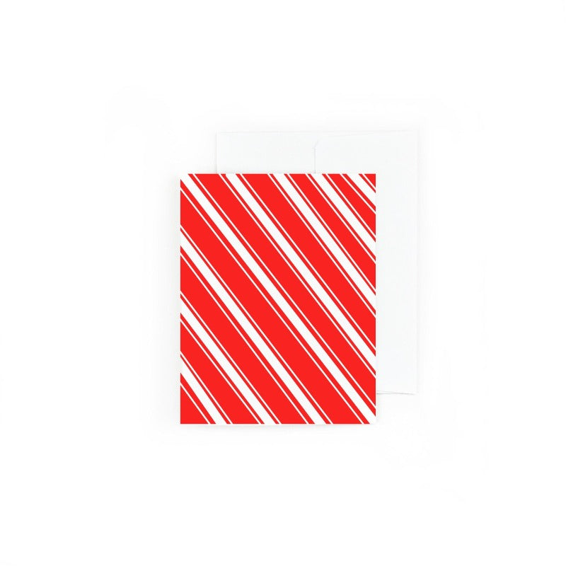 Holiday Stripes Christmas Greeting Card