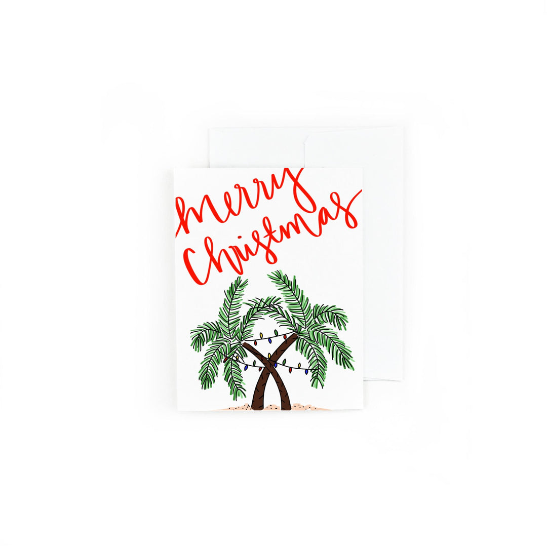 Tropical Merry Christmas Holiday Greeting Card