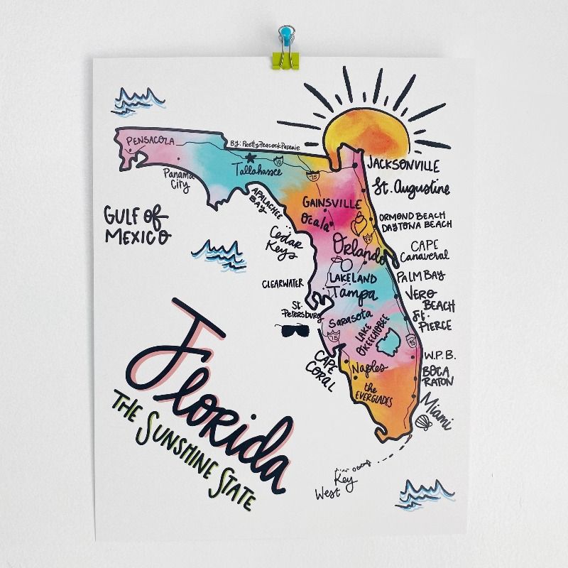 Large Printable Outline Of Florida Large printable outline of florida