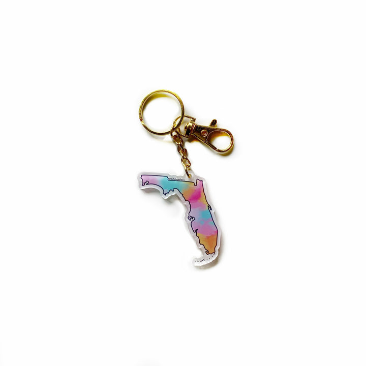 Colorful Florida State Keychain